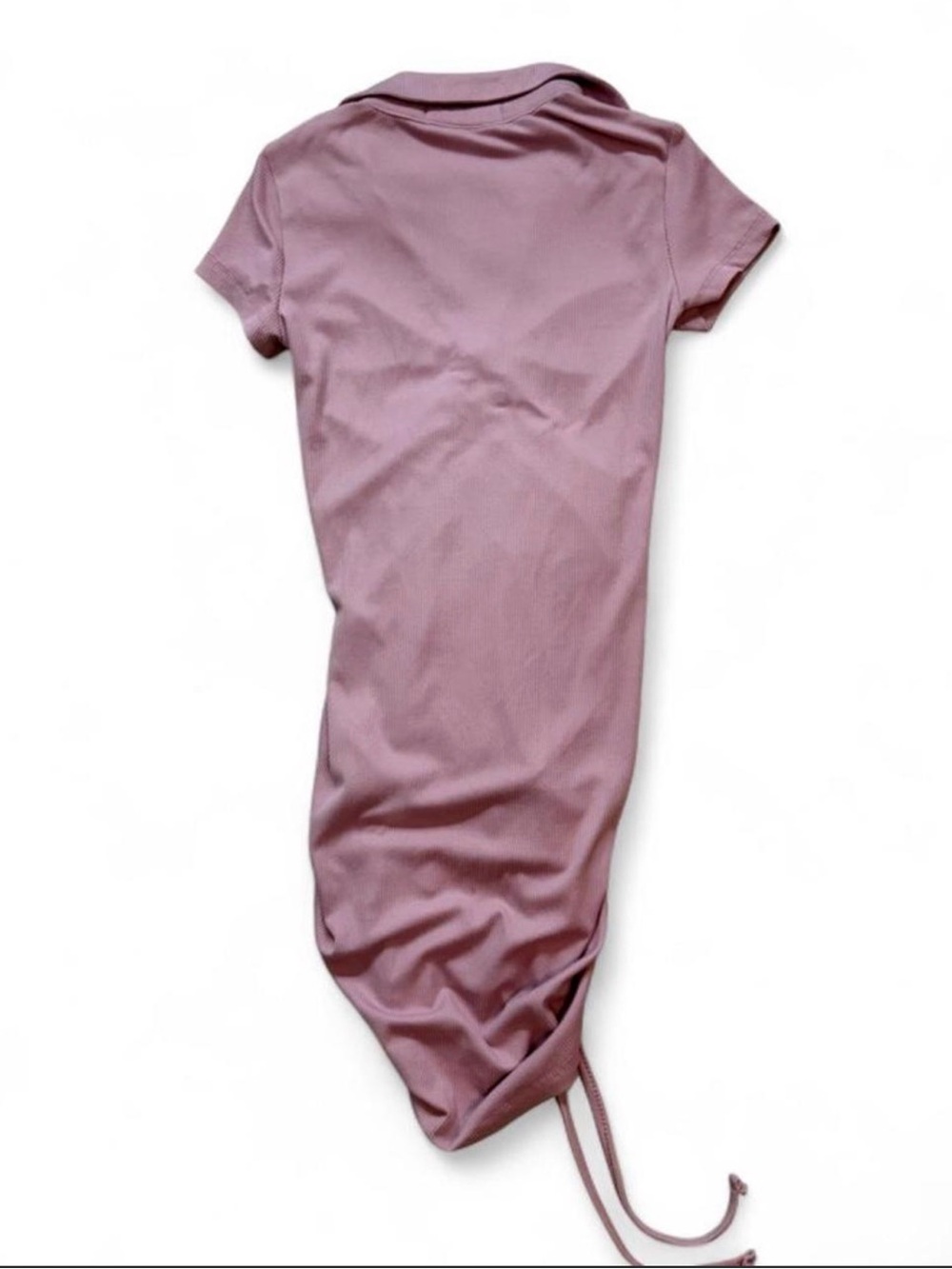 Pink Rose Ruched Collared Mini Dress - Picture 2 of 2